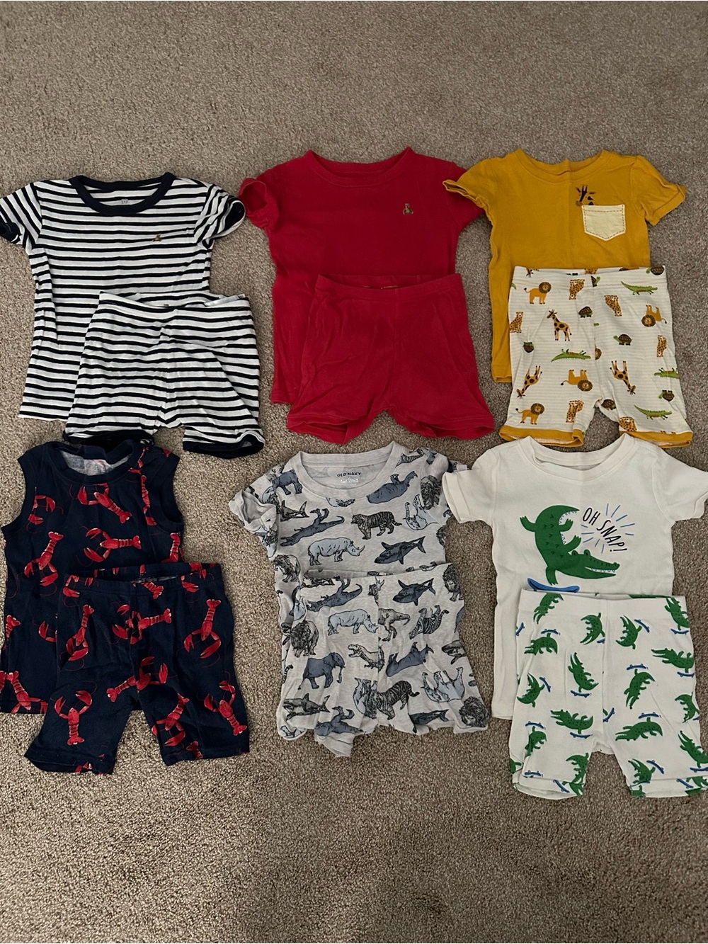 6 Boys 4T Pajama Sets